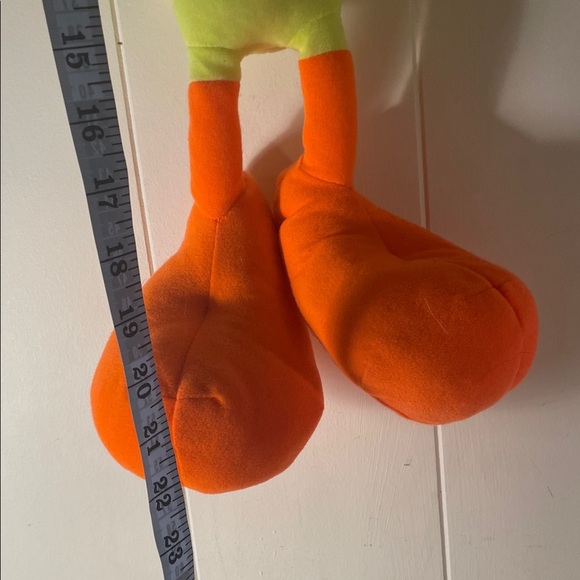 Loony Tunes Show Large Tweety Bird Vibrant Plush Bird Toy Lime Green and Orange - Picture 3 of 10